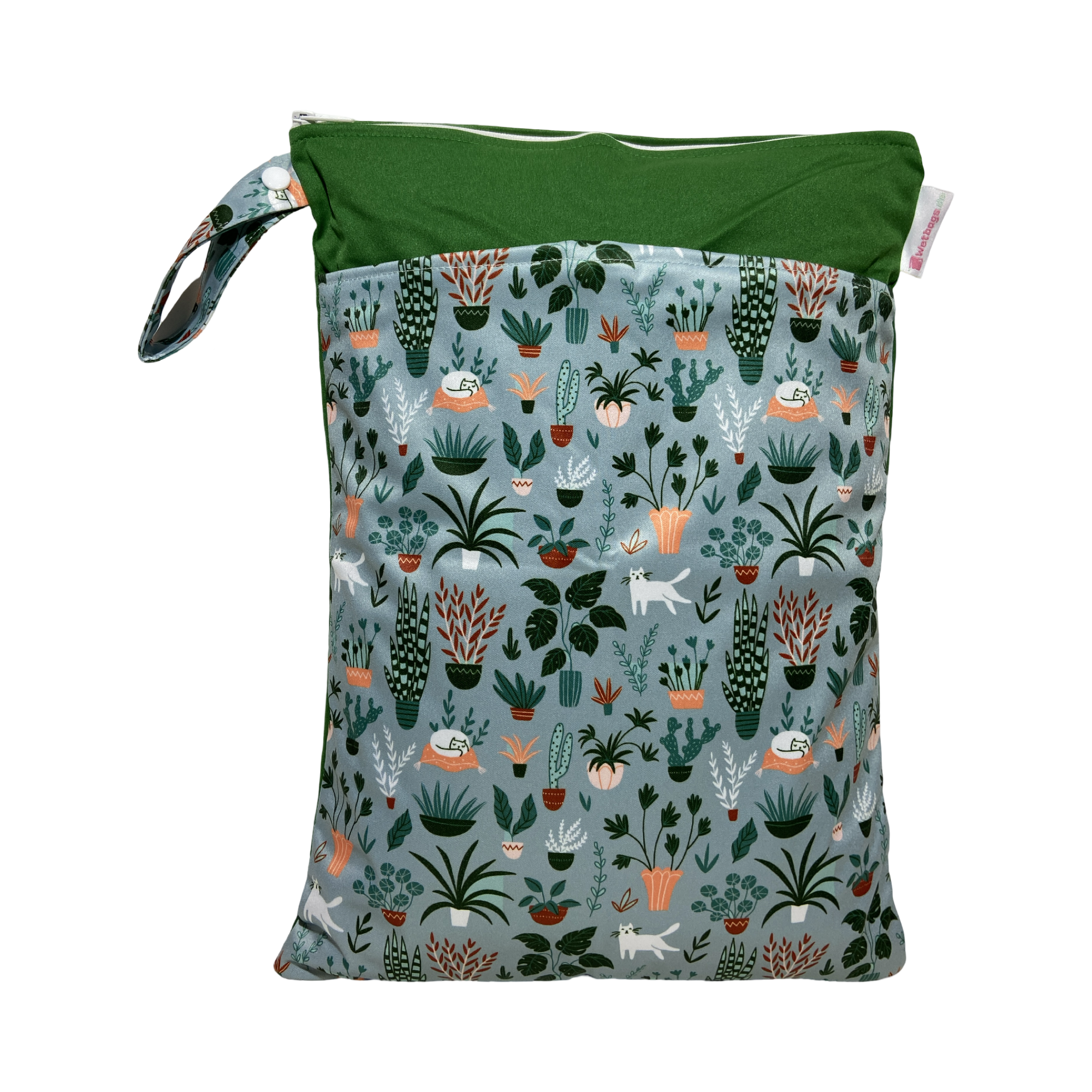 Katzen/Pflanzen / grün - 30x40cm