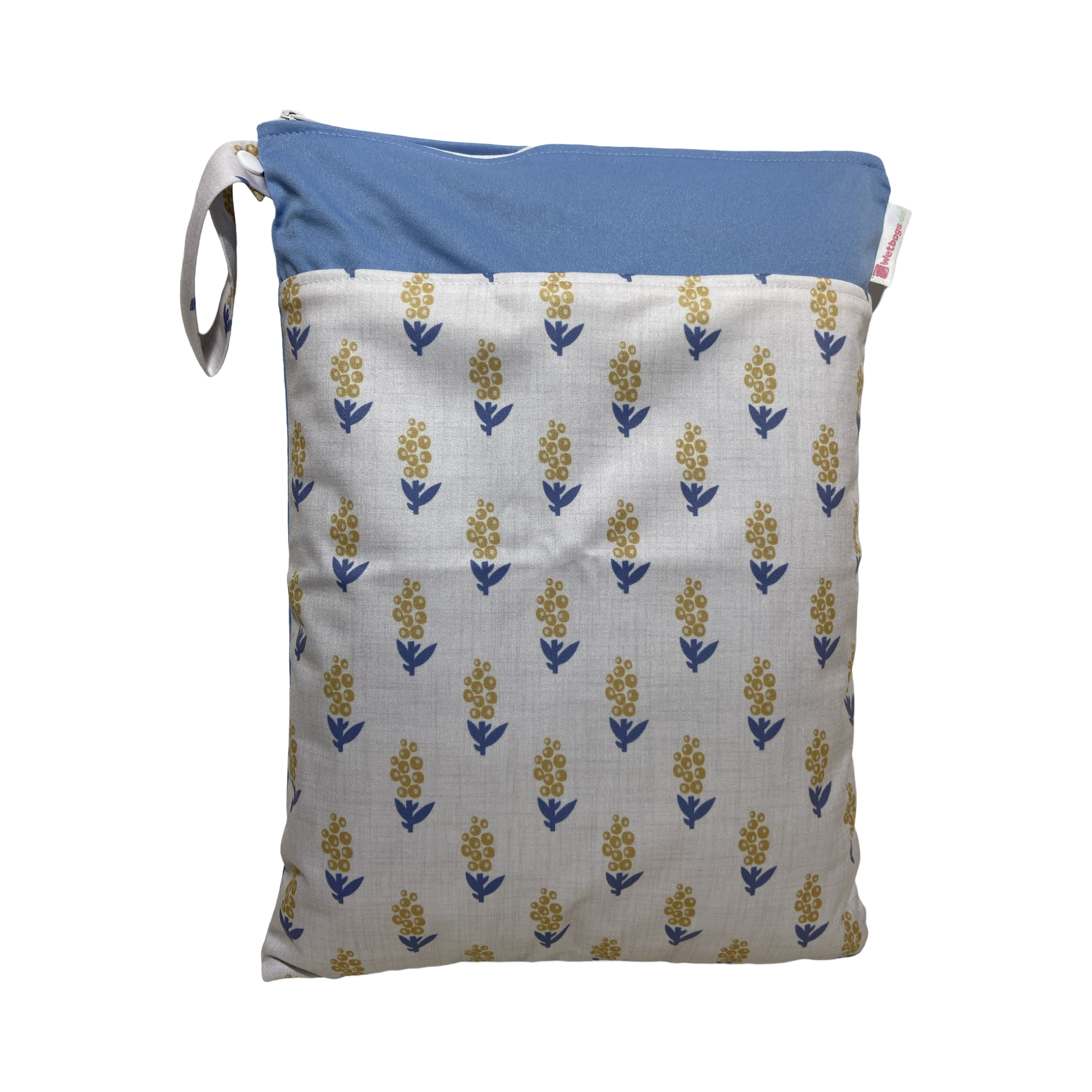 Gelbe Blüte / hellblau - 30x40cm