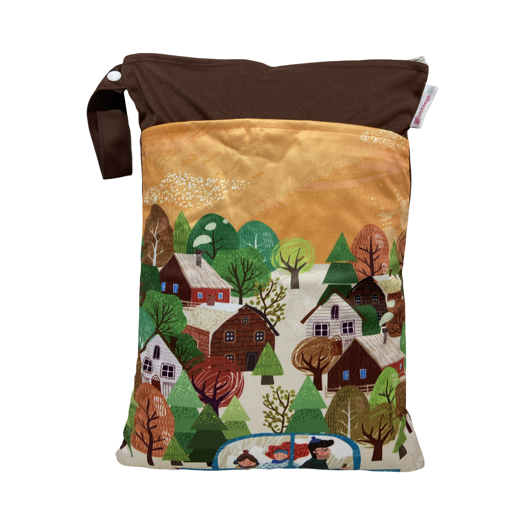 Dorfleben / braun - 30x40cm