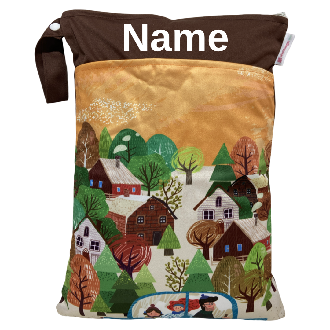 Dorfleben / braun - 30x40cm