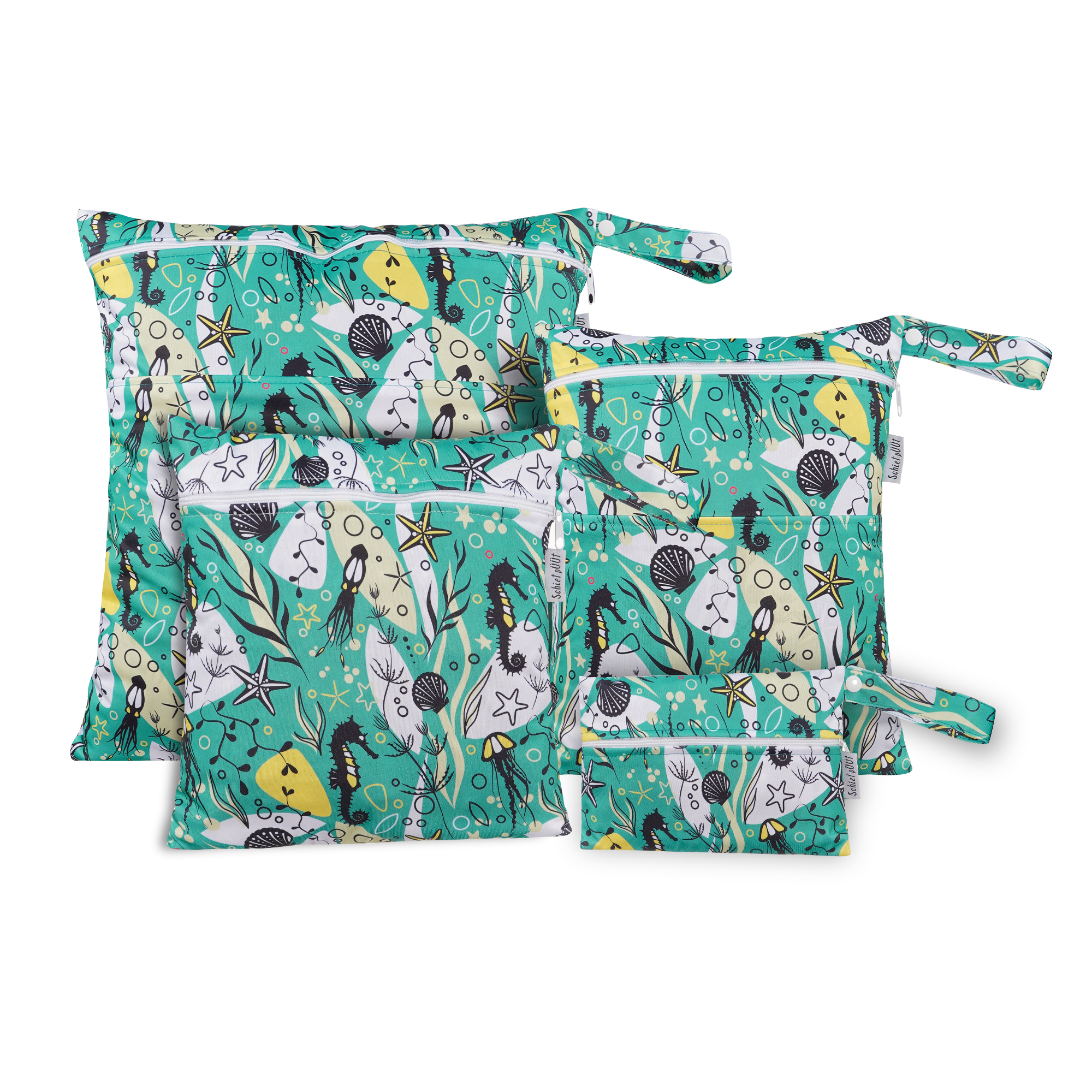 Seepferdchen / grün - 4er Set