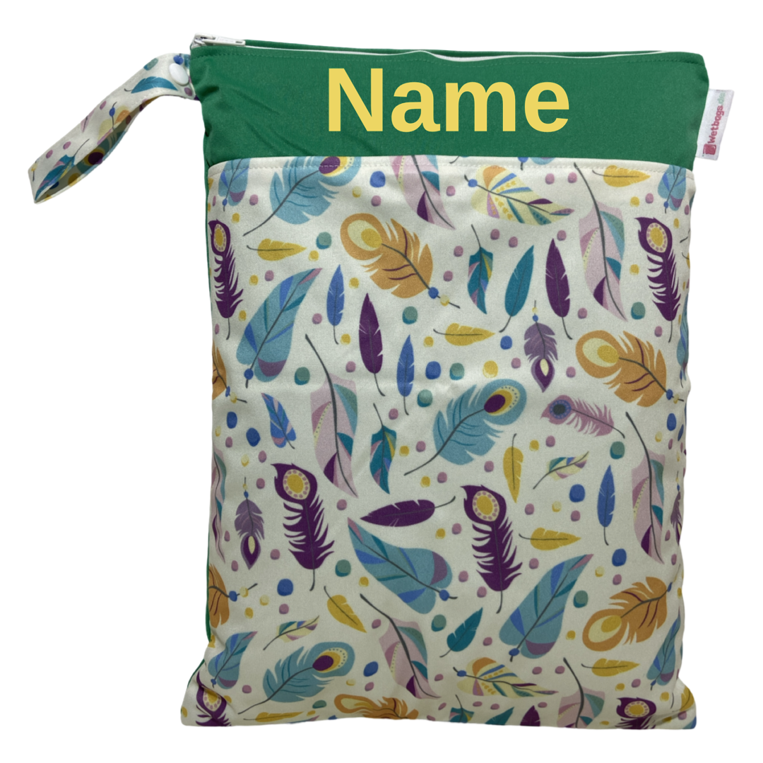 Federn / grün - 30x40cm