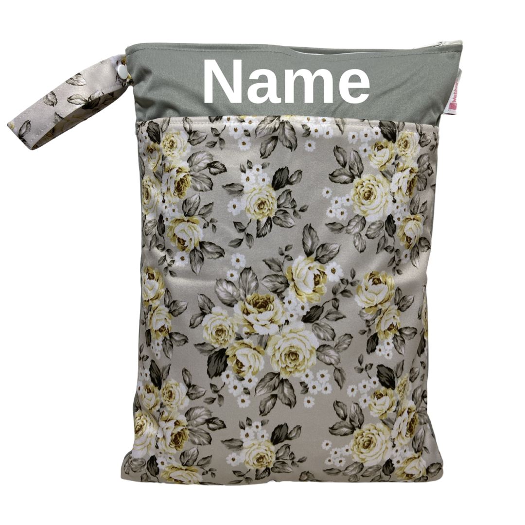 gelbe Rose / grau - 30x40cm